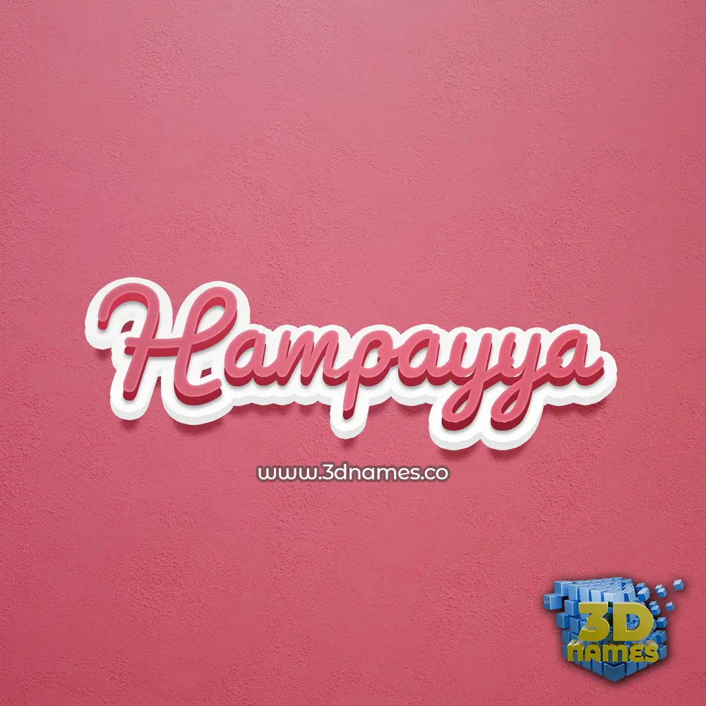hampayya in Red Scribble style - 3D name wallpaper