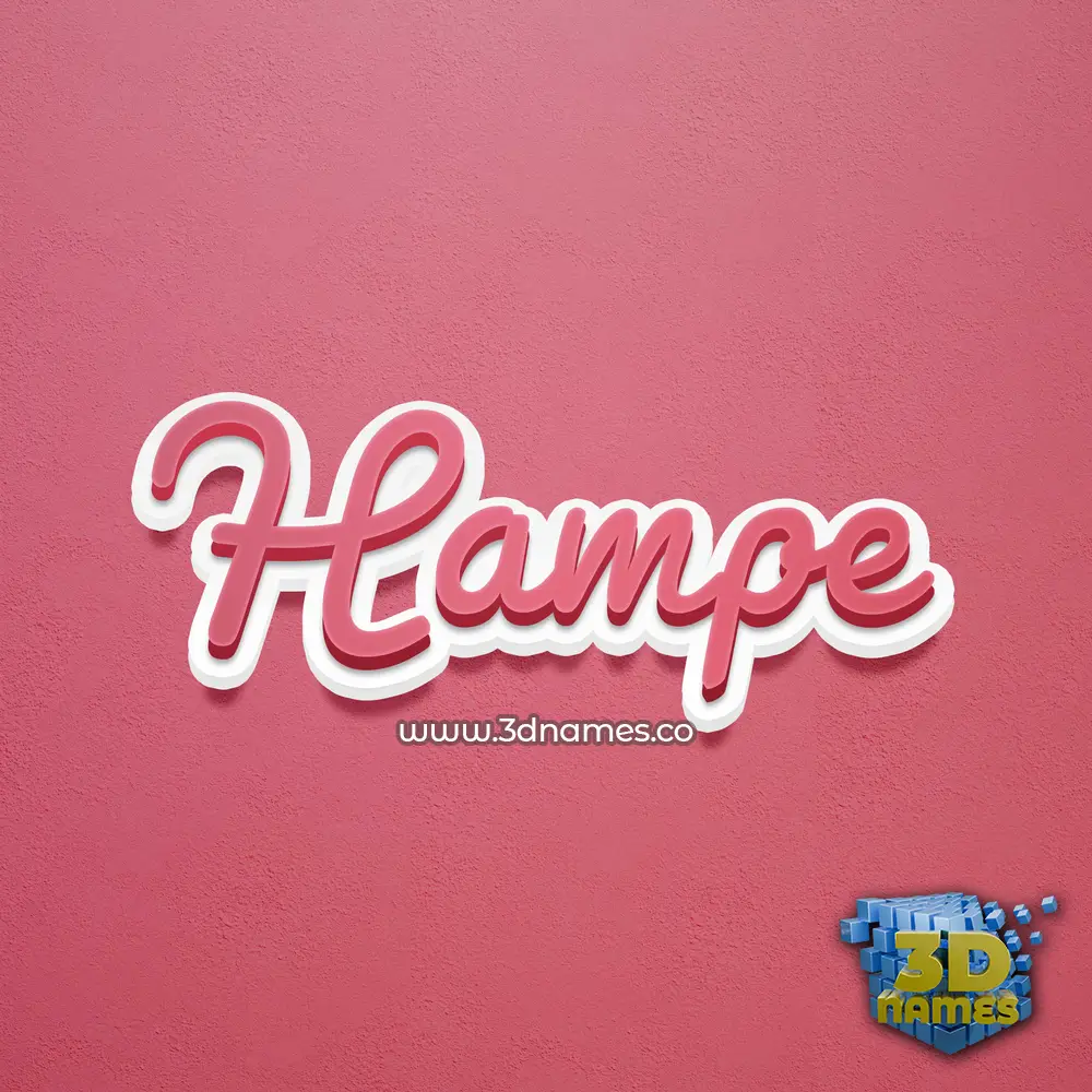 hampe in Red Scribble style - 3D name wallpaper