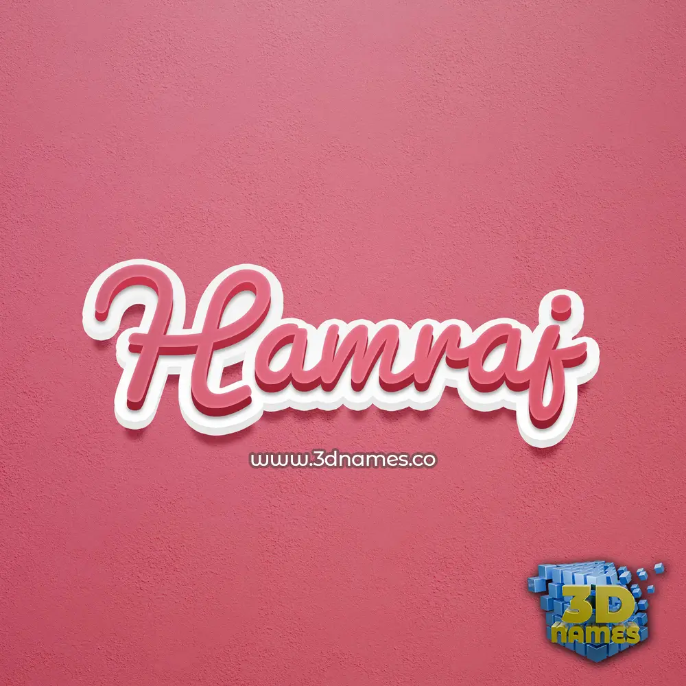 hamraj in Red Scribble style - 3D name wallpaper