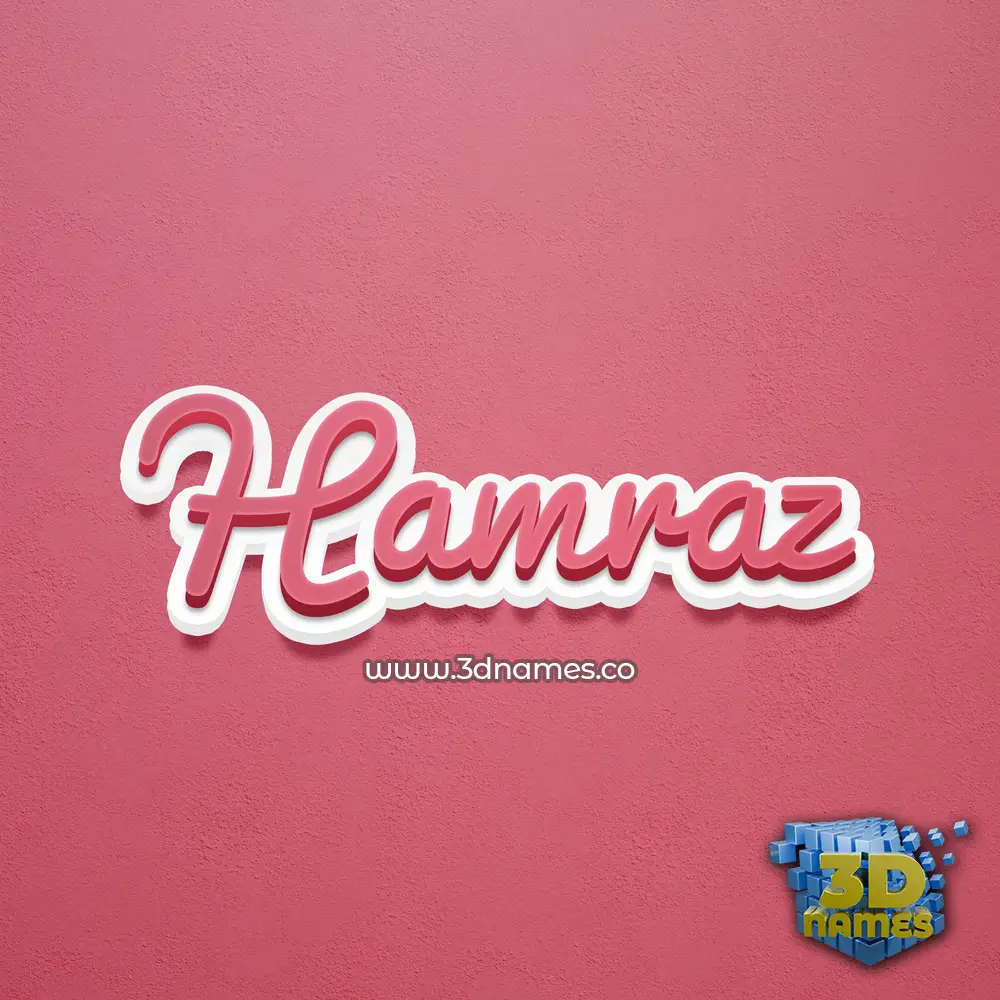 hamraz in Red Scribble style - 3D name wallpaper