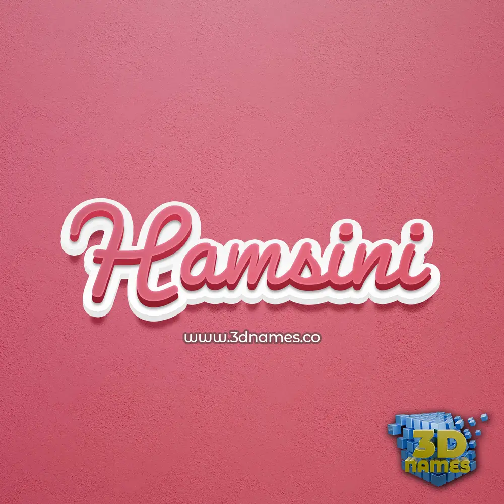 hamsini in Red Scribble style - 3D name wallpaper