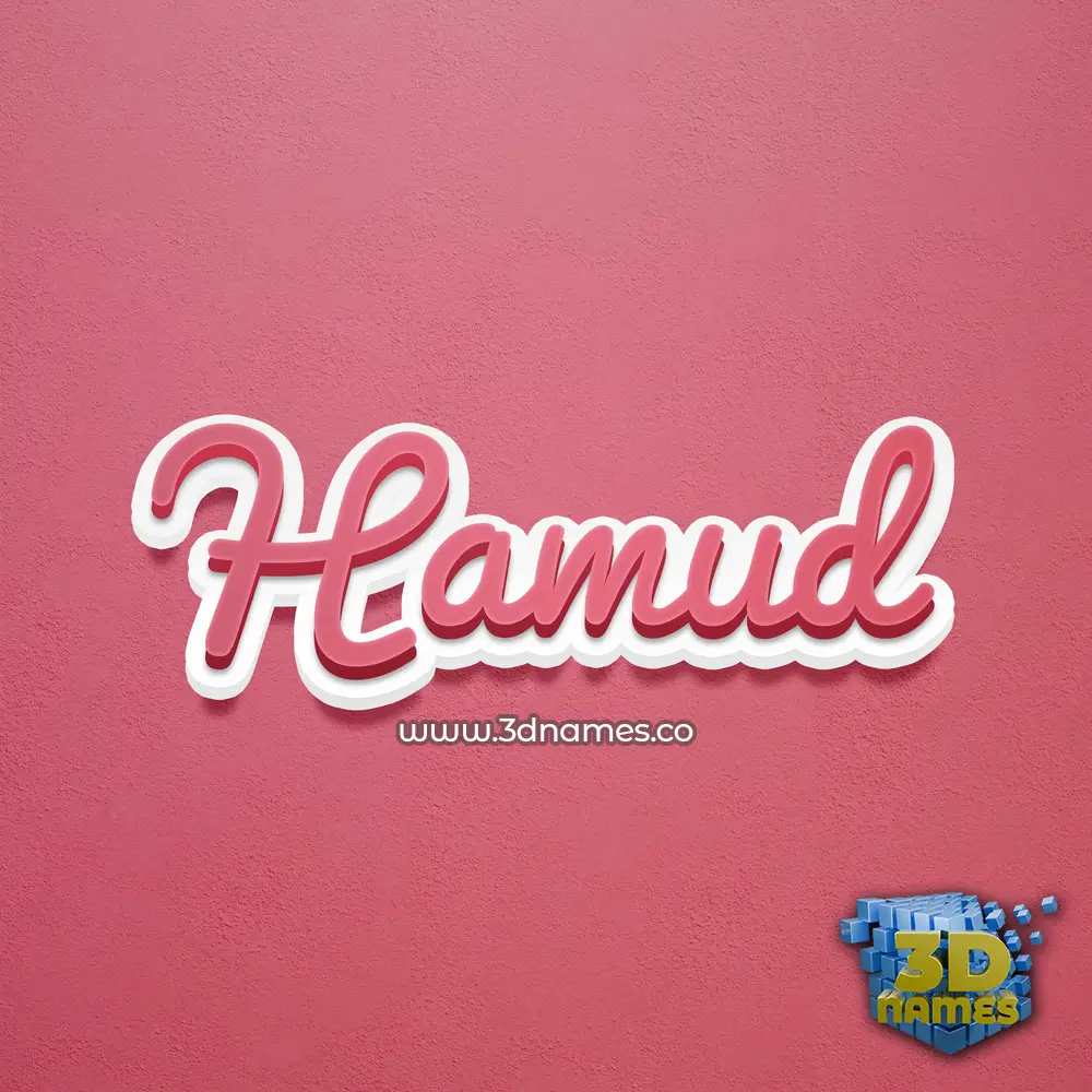 hamud in Red Scribble style - 3D name wallpaper