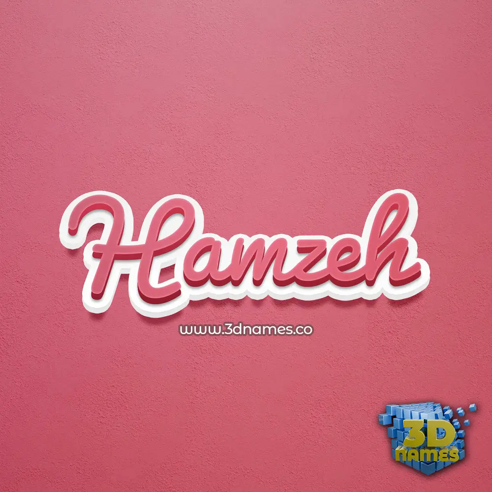 hamzeh in Red Scribble style - 3D name wallpaper