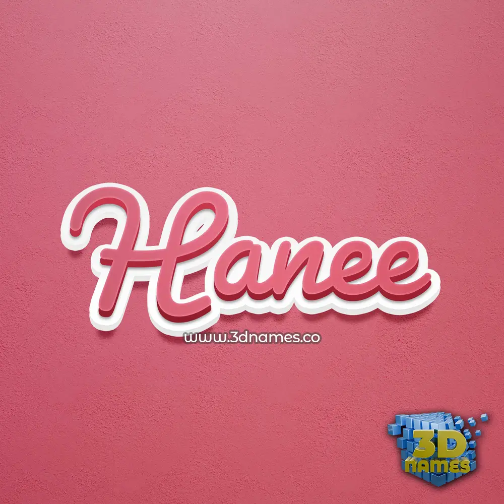 hanee in Red Scribble style - 3D name wallpaper