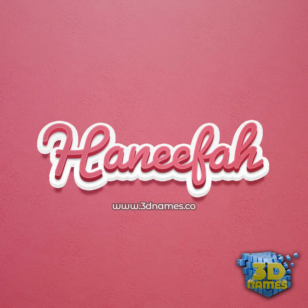 haneefah in Red Scribble style - 3D name wallpaper