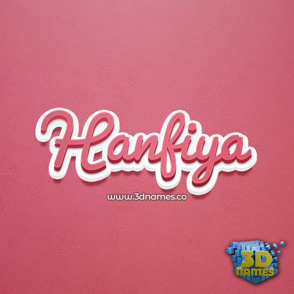hanfiya in Red Scribble style - 3D name wallpaper