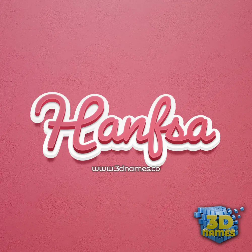 hanfsa in Red Scribble style - 3D name wallpaper