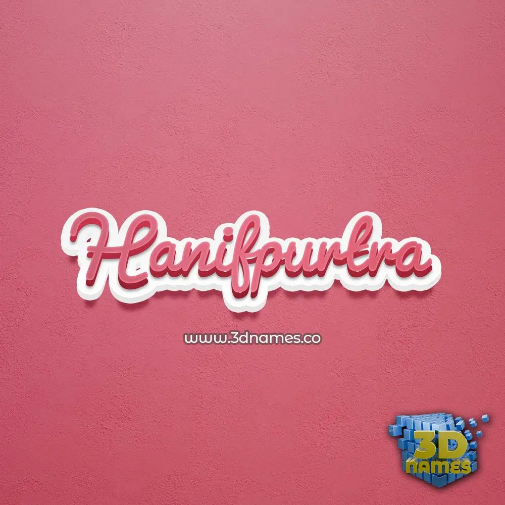 hanifpurtra in Red Scribble style - 3D name wallpaper