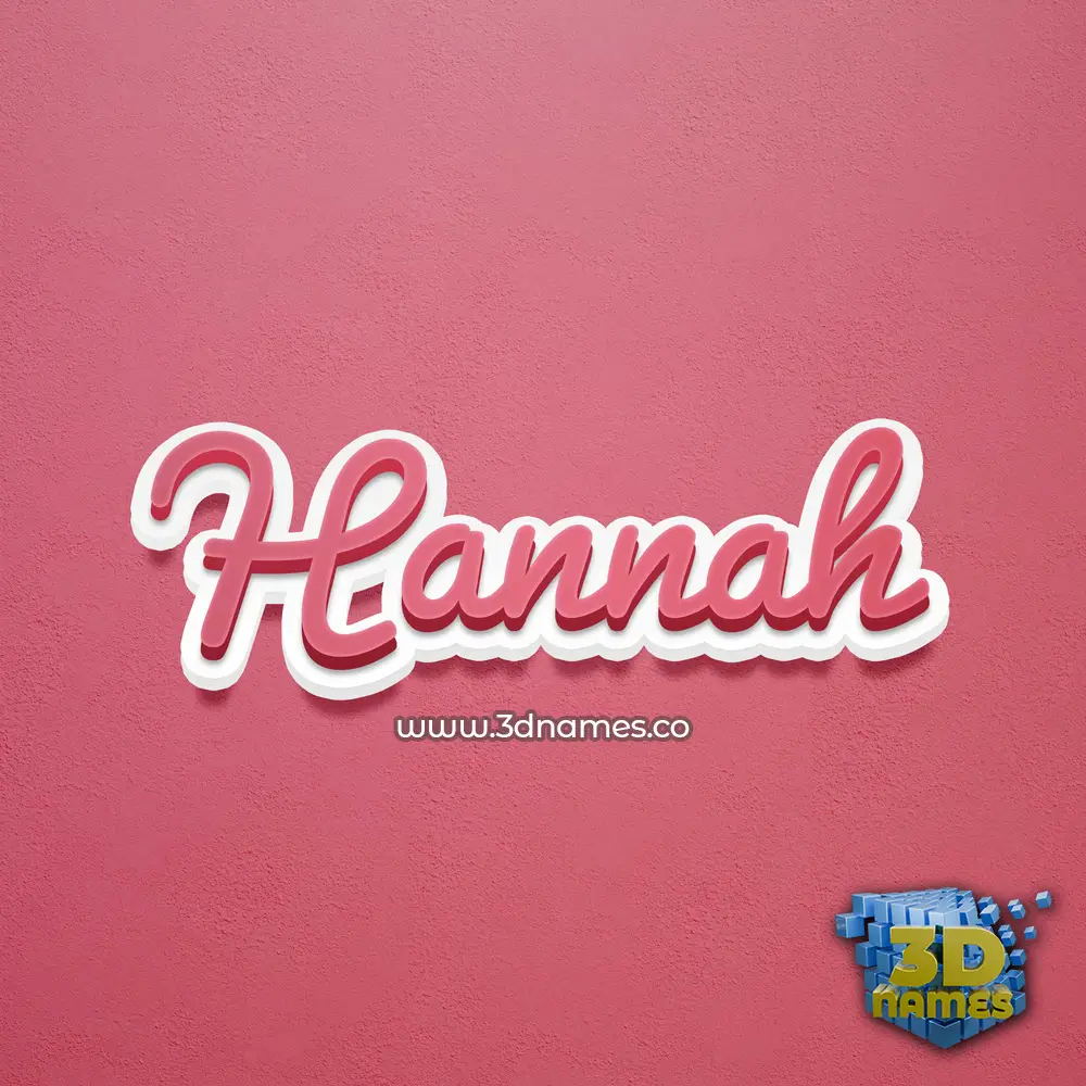 hannah in Red Scribble style - 3D name wallpaper
