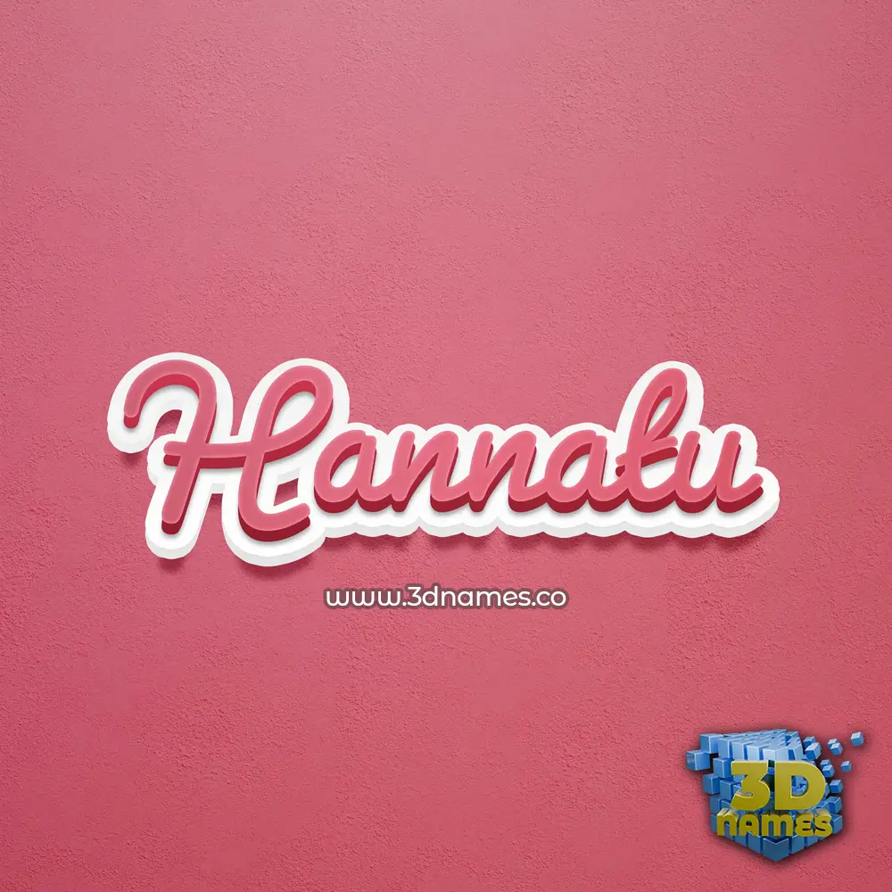 hannatu in Red Scribble style - 3D name wallpaper