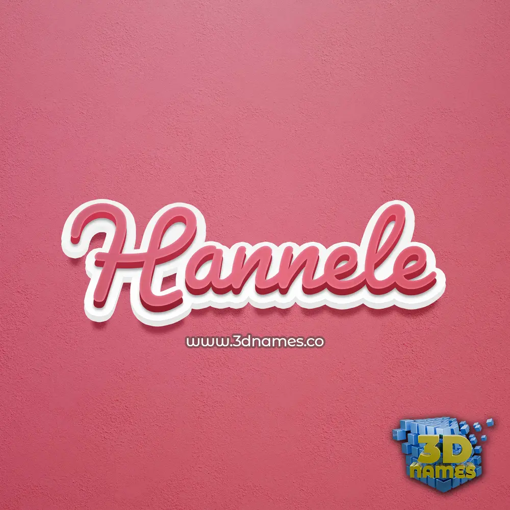 hannele in Red Scribble style - 3D name wallpaper