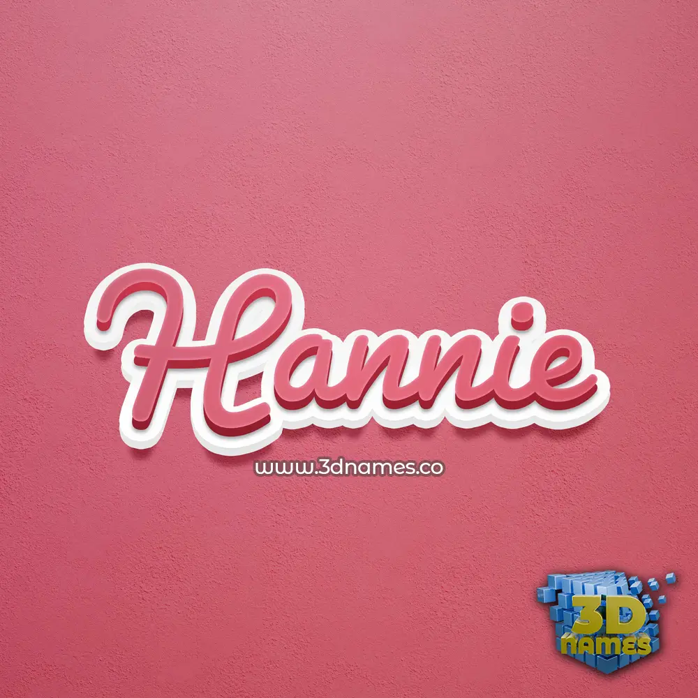 hannie in Red Scribble style - 3D name wallpaper