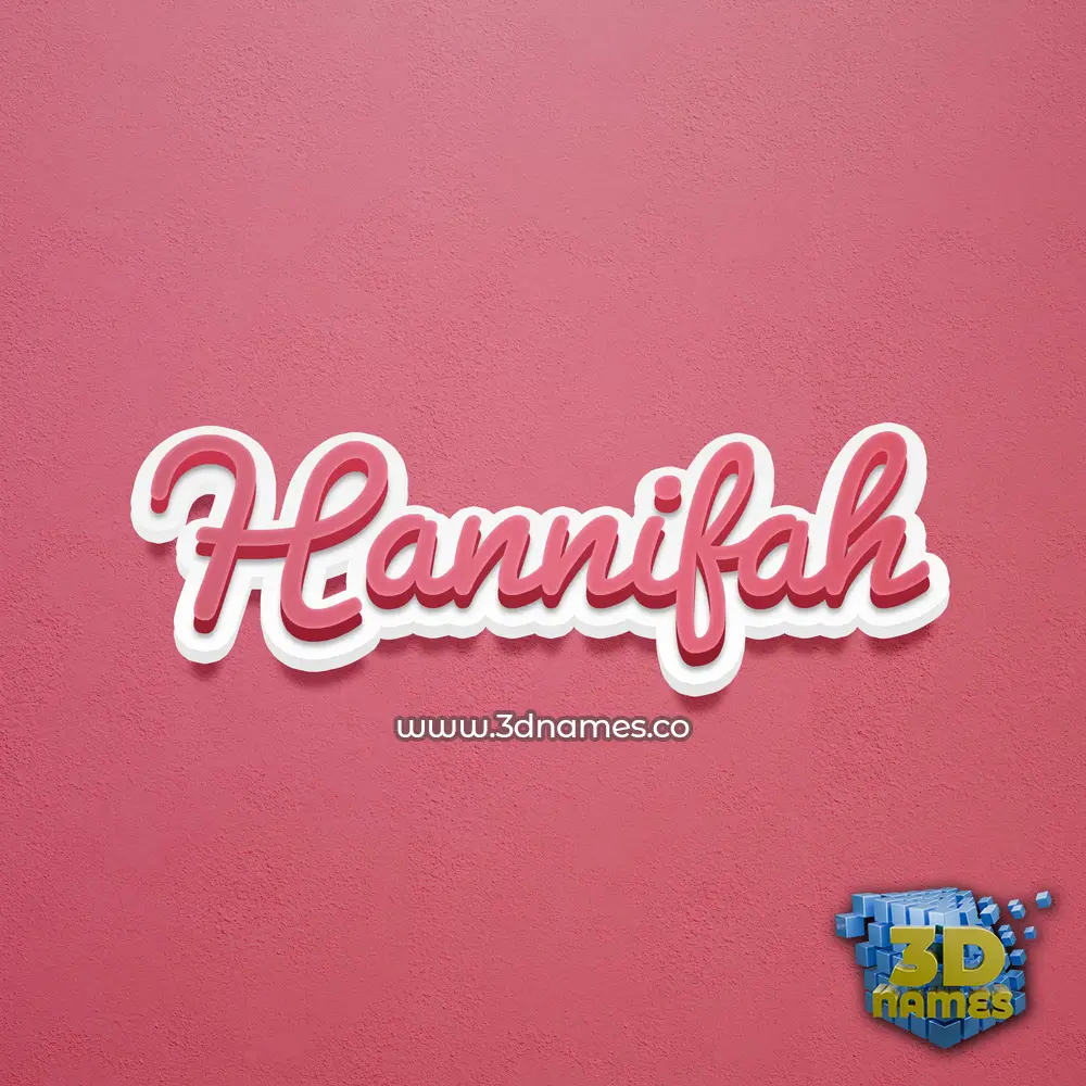 hannifah in Red Scribble style - 3D name wallpaper