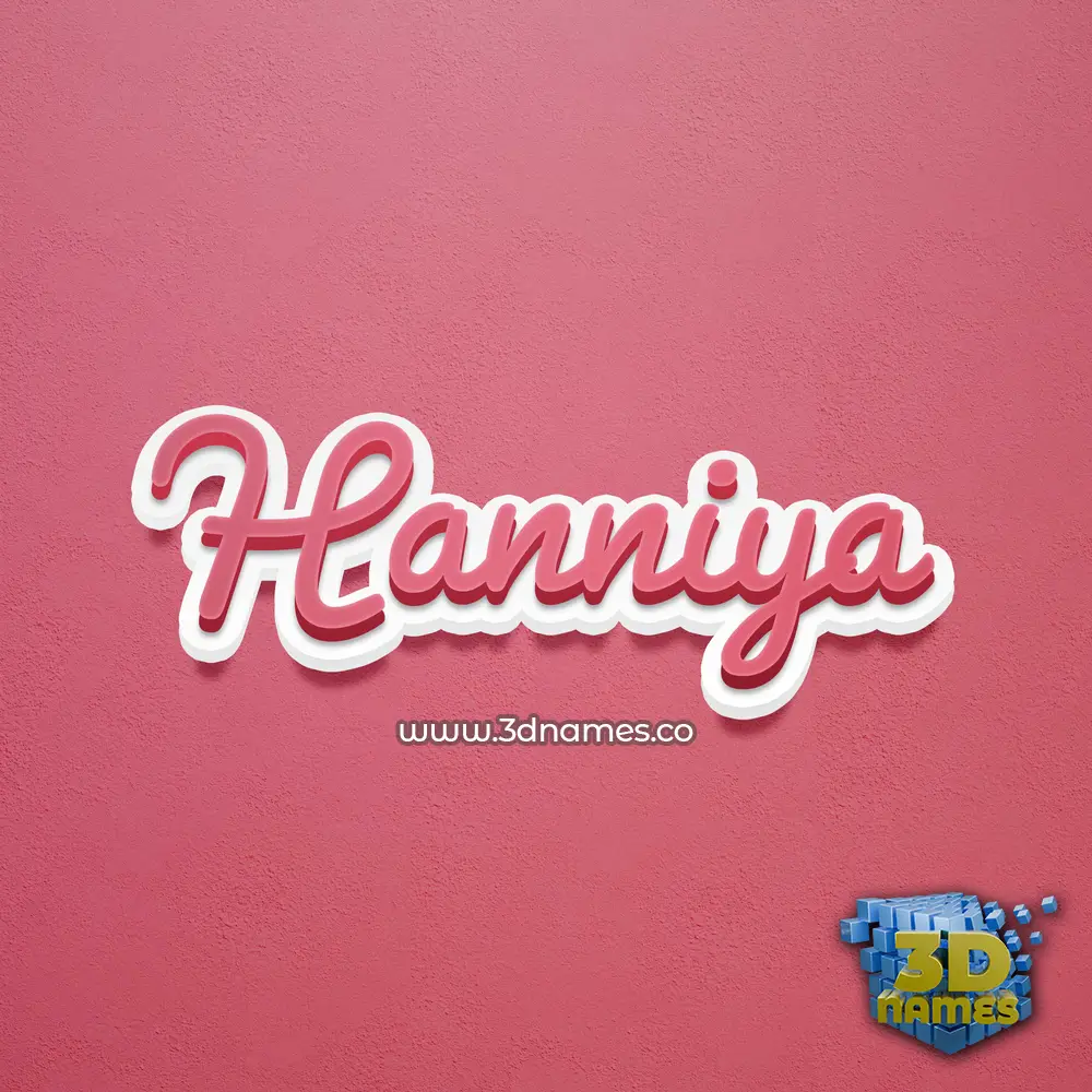 hanniya in Red Scribble style - 3D name wallpaper