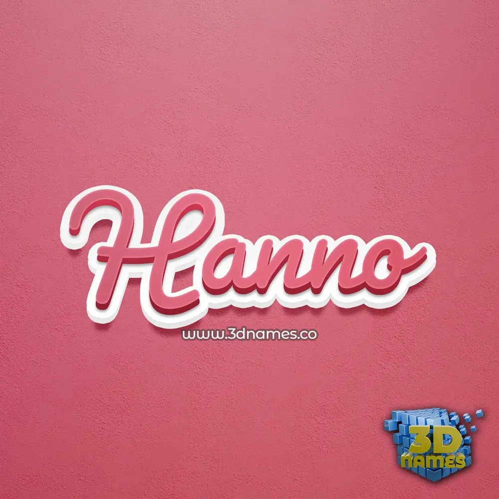 hanno in Red Scribble style - 3D name wallpaper