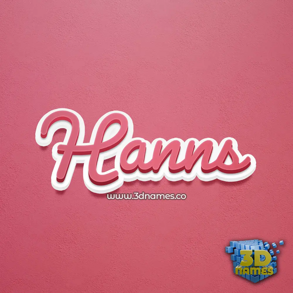 hanns in Red Scribble style - 3D name wallpaper