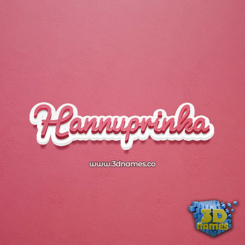 hannuprinka in Red Scribble style - 3D name wallpaper