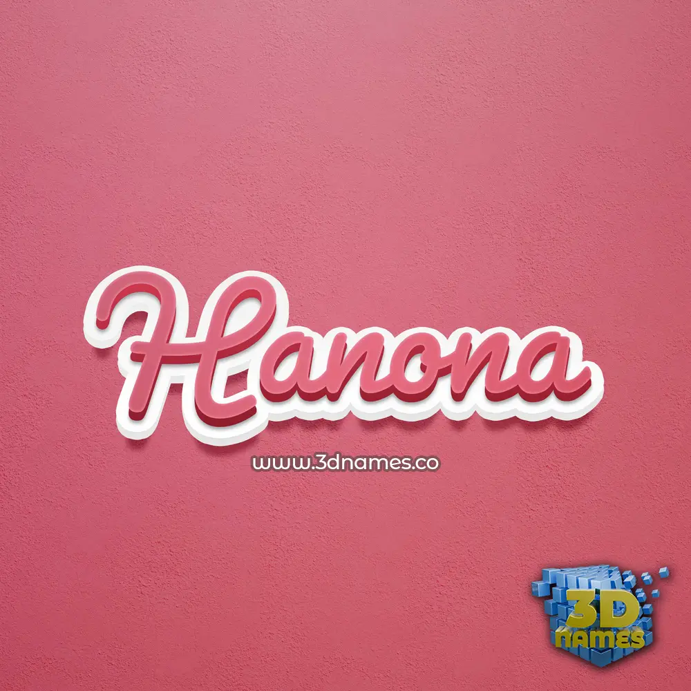 hanona in Red Scribble style - 3D name wallpaper