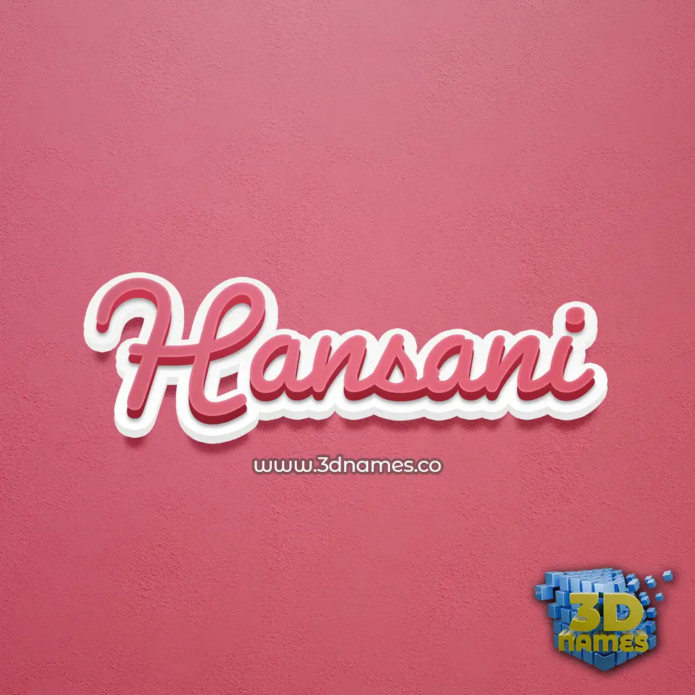 hansani in Red Scribble style - 3D name wallpaper