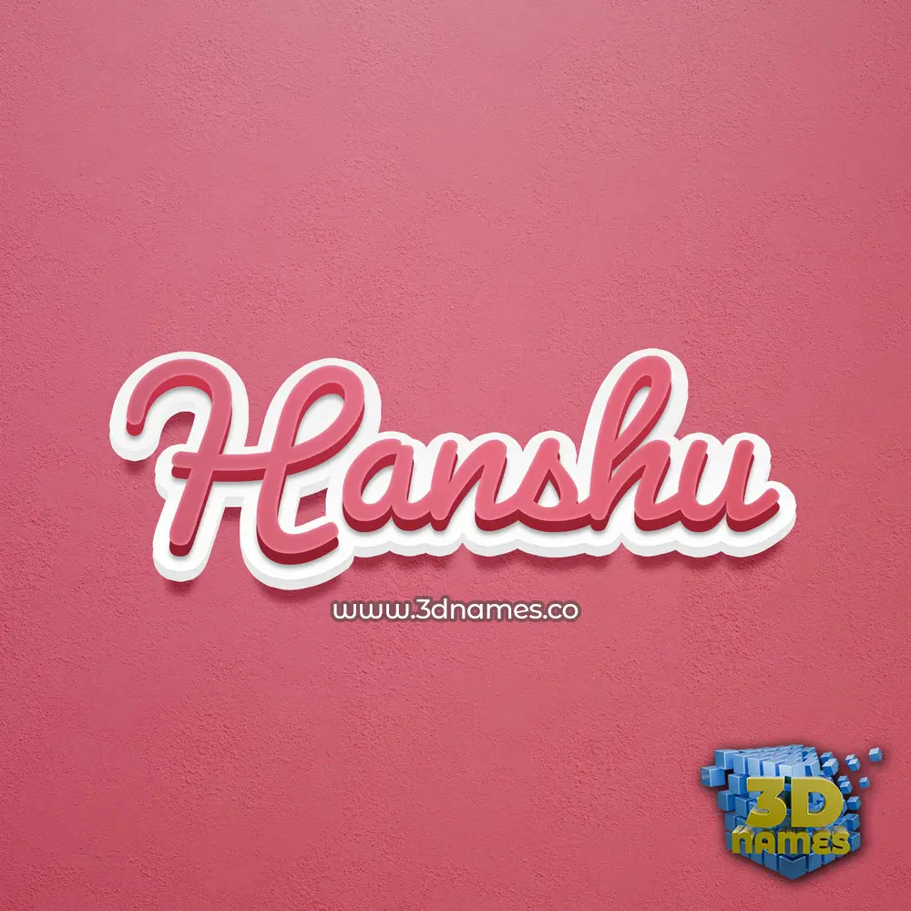hanshu in Red Scribble style - 3D name wallpaper