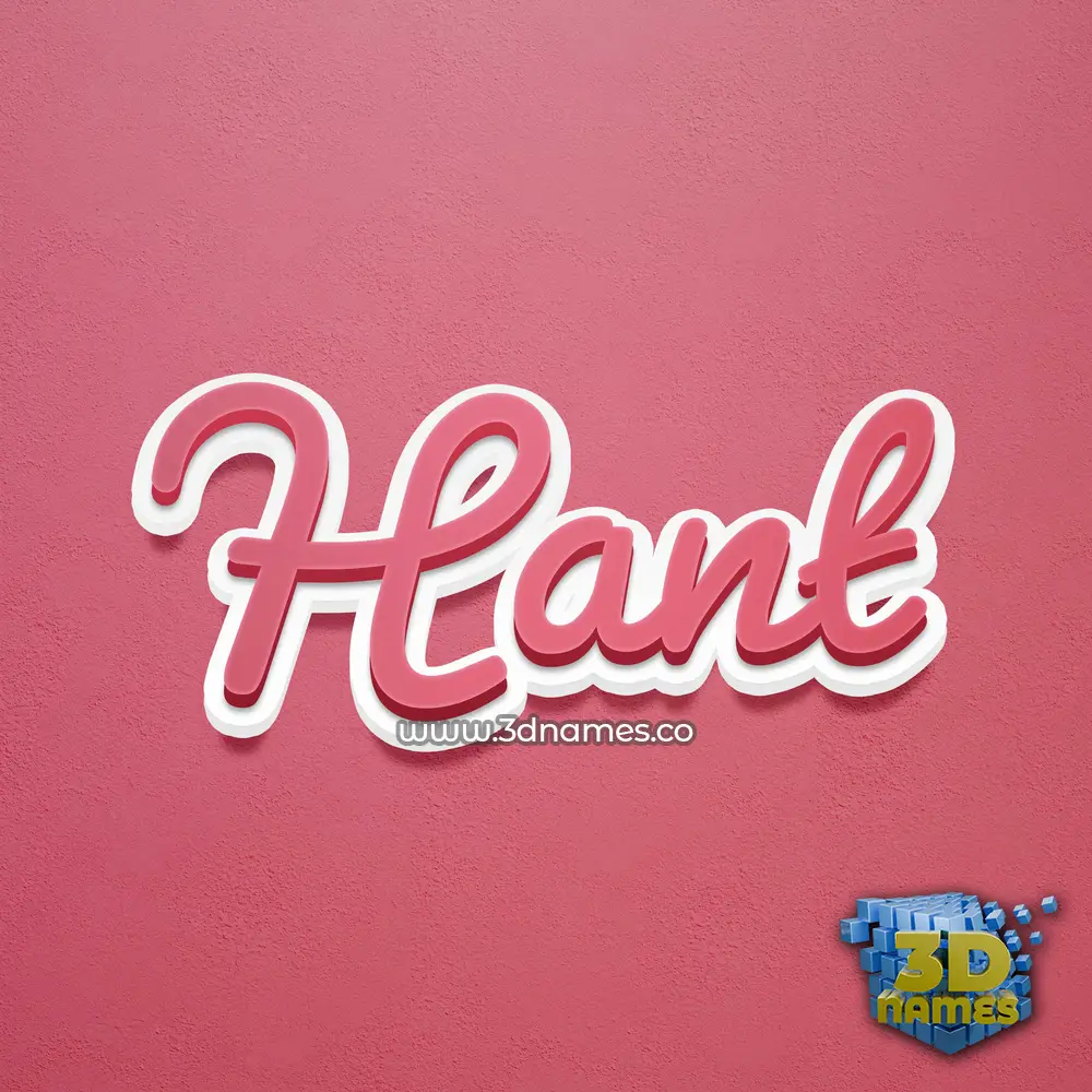 hant in Red Scribble style - 3D name wallpaper