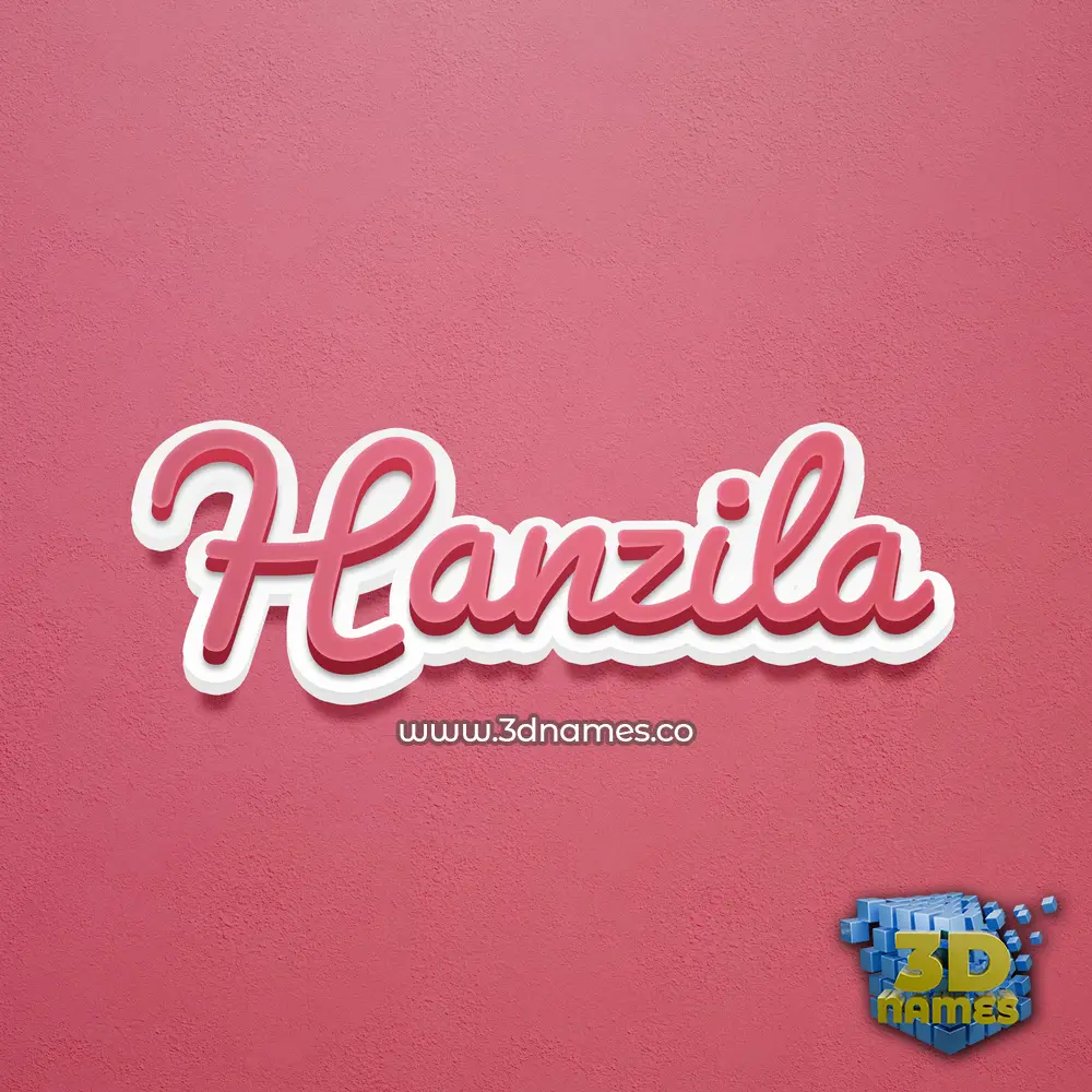 hanzila in Red Scribble style - 3D name wallpaper