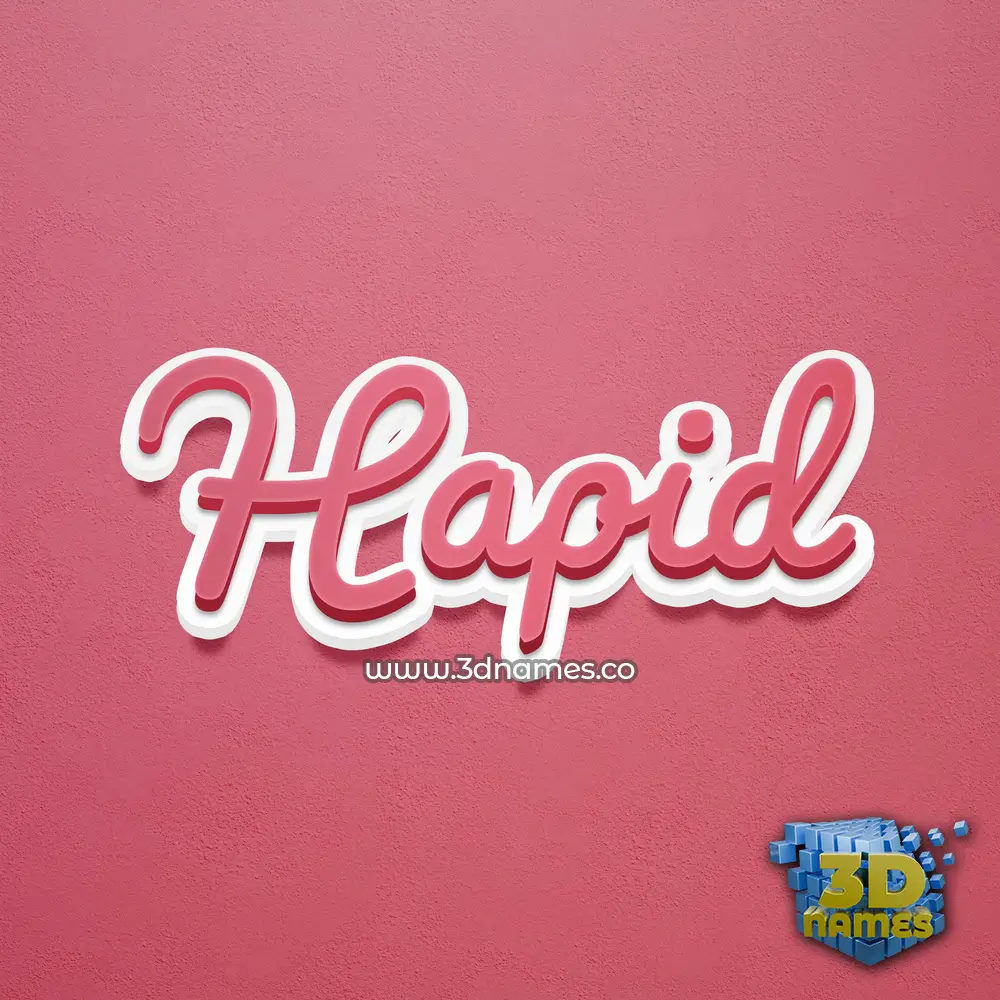 hapid in Red Scribble style - 3D name wallpaper