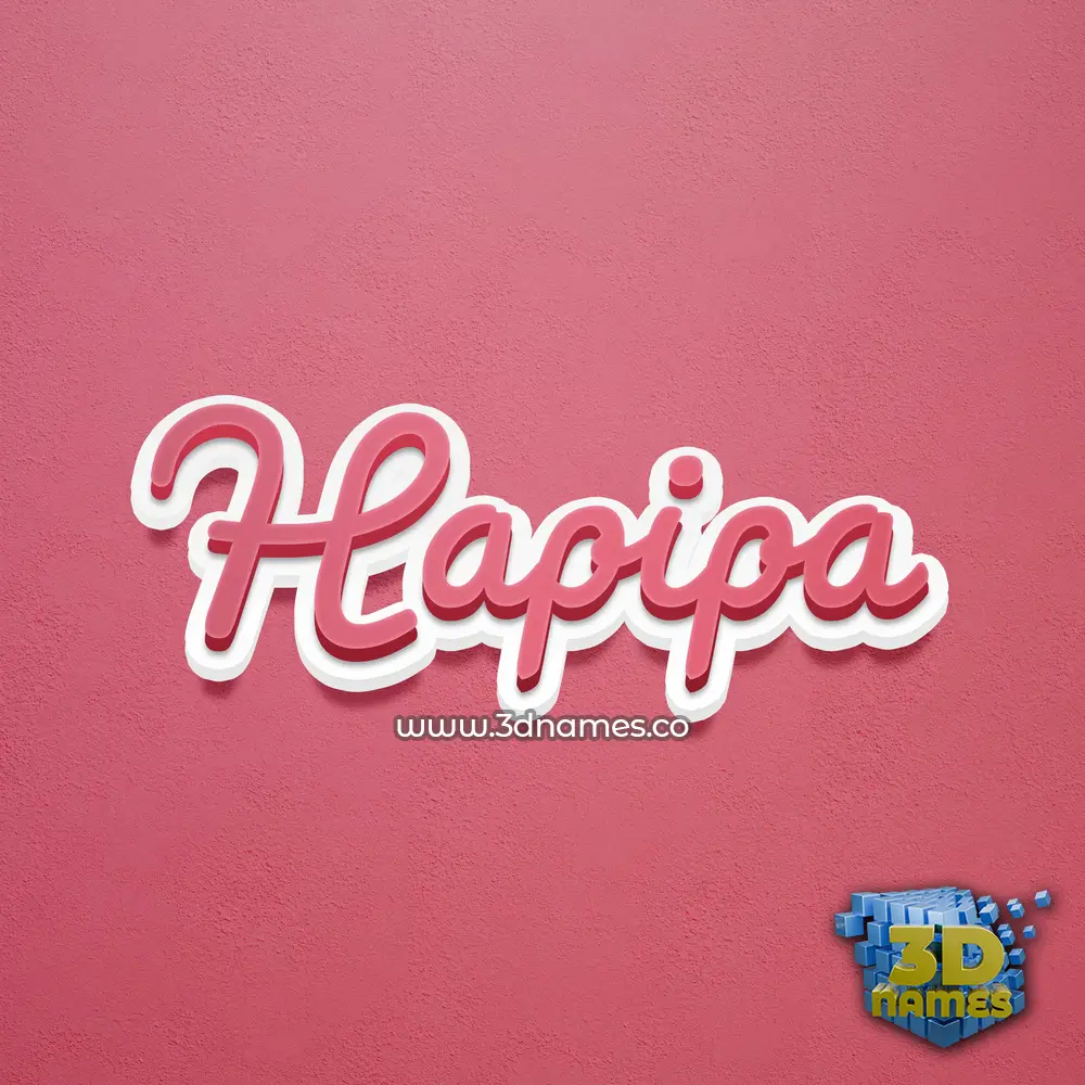 hapipa in Red Scribble style - 3D name wallpaper