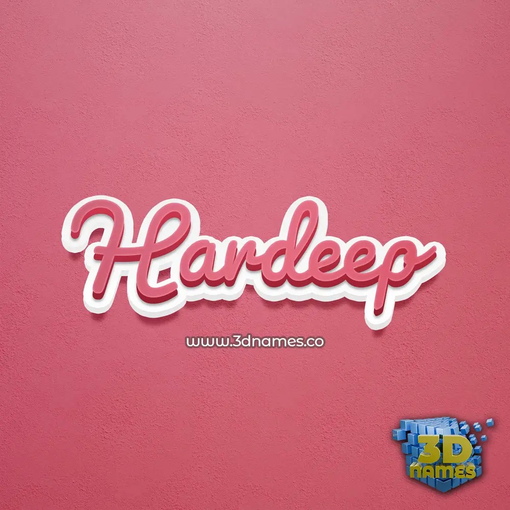 hardeep in Red Scribble style - 3D name wallpaper
