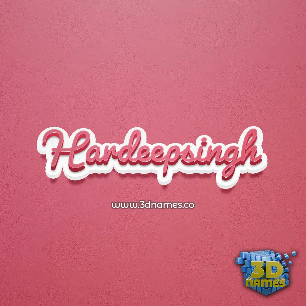 hardeepsingh in Red Scribble style - 3D name wallpaper
