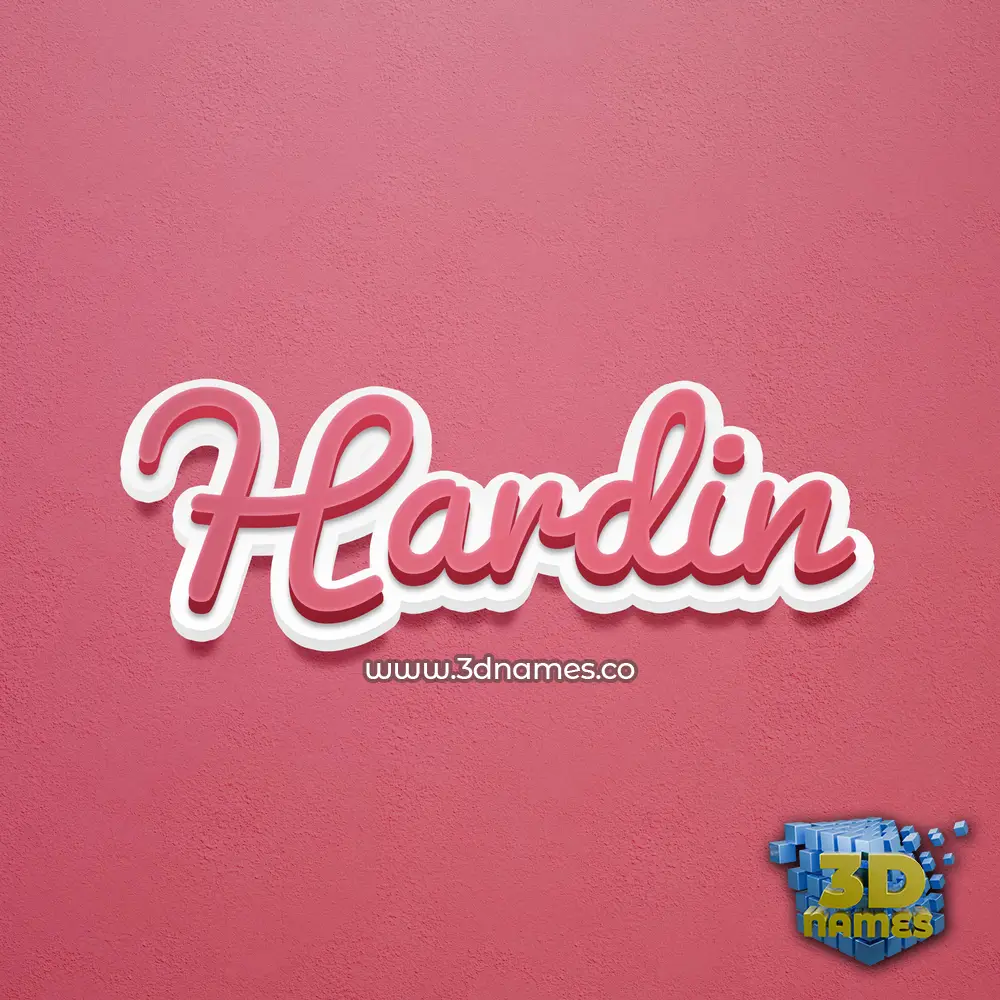 hardin in Red Scribble style - 3D name wallpaper