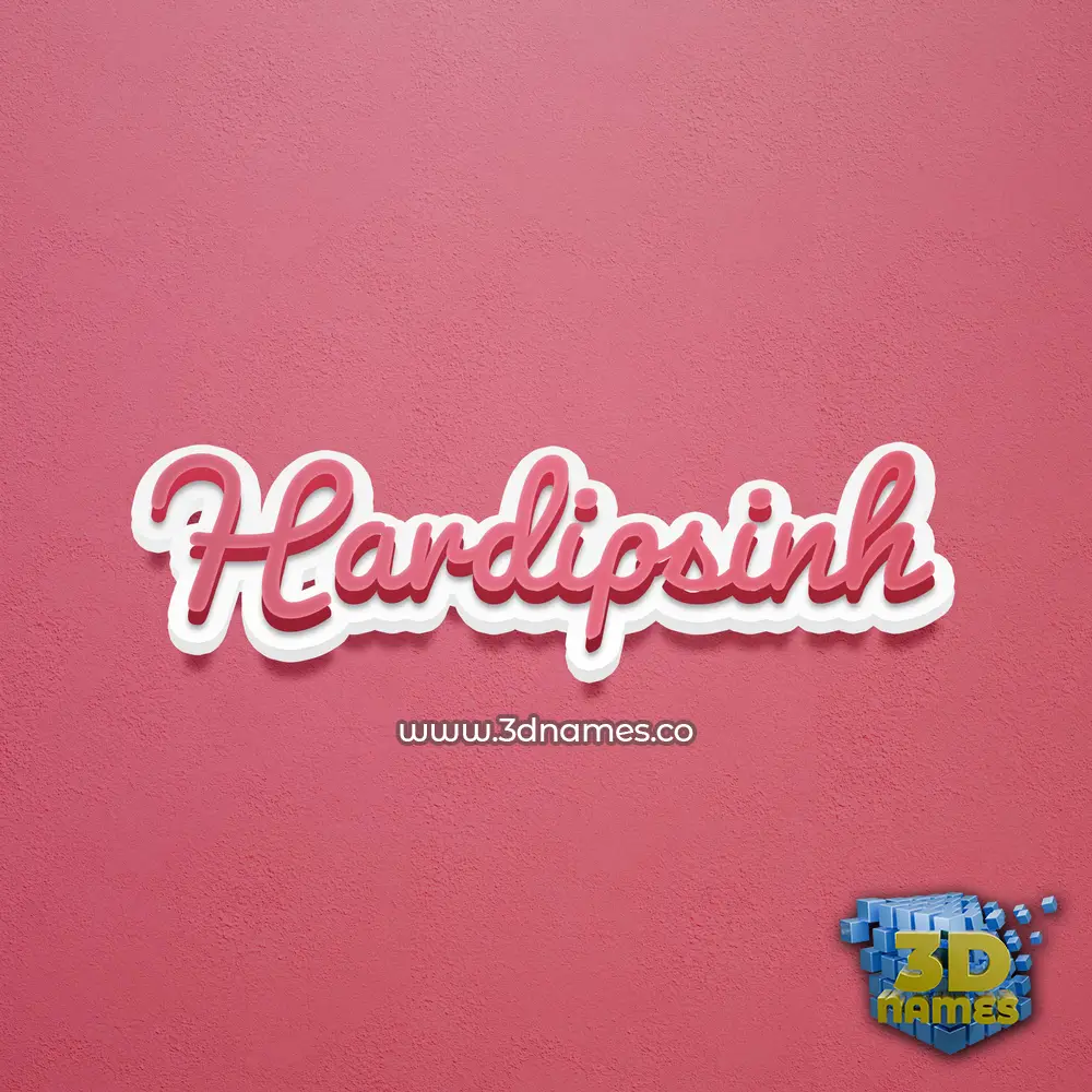 hardipsinh in Red Scribble style - 3D name wallpaper