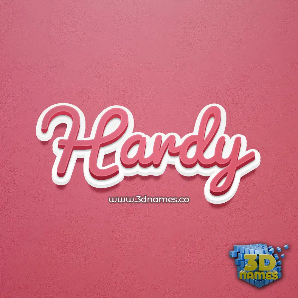 hardy in Red Scribble style - 3D name wallpaper
