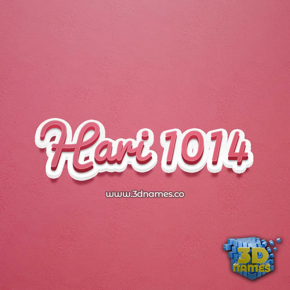 hari 1014 in Red Scribble style - 3D name wallpaper