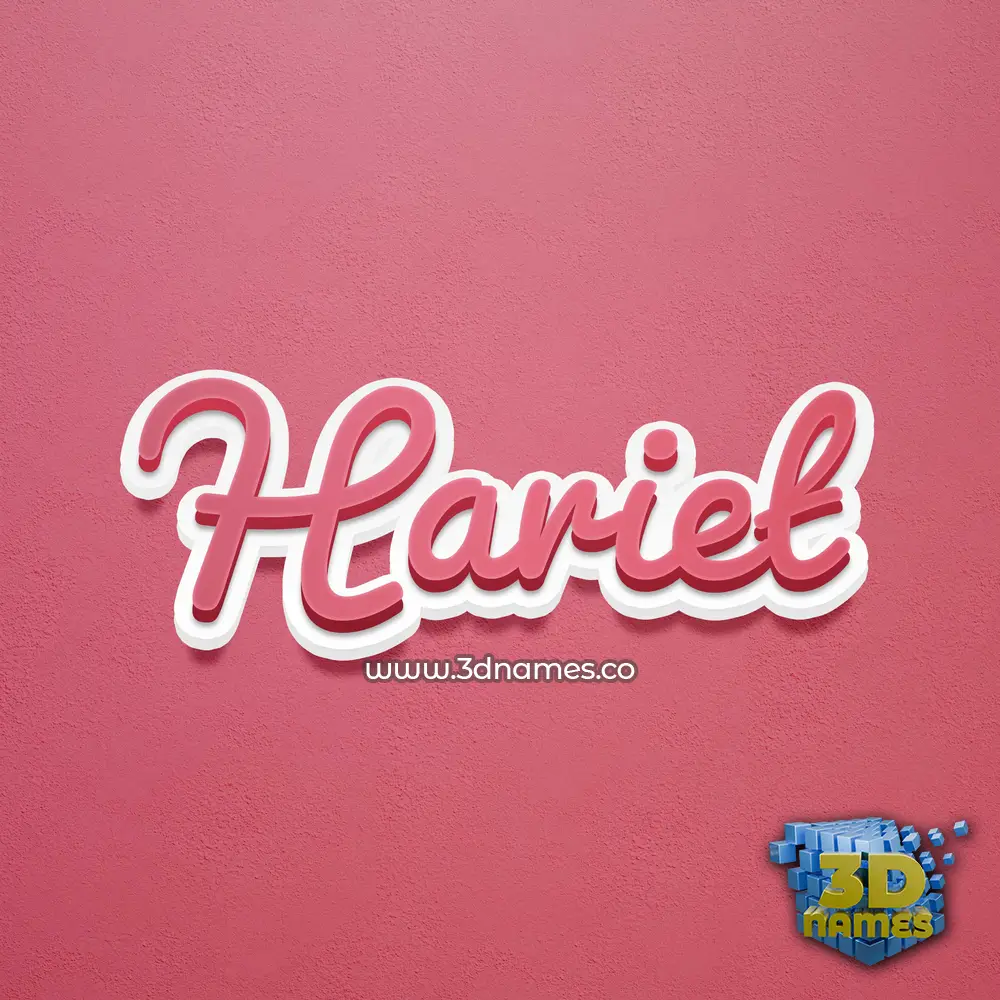 hariet in Red Scribble style - 3D name wallpaper