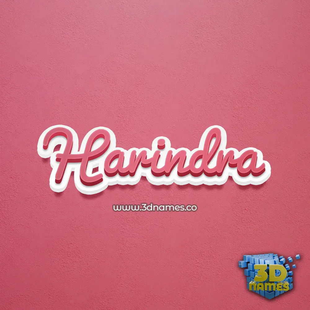 harindra in Red Scribble style - 3D name wallpaper