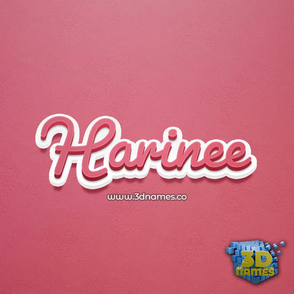 harinee in Red Scribble style - 3D name wallpaper