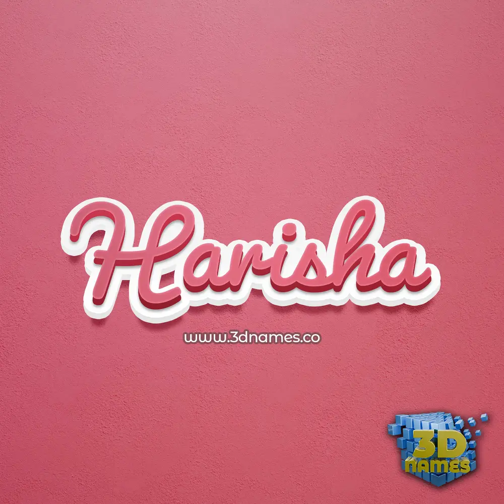 harisha in Red Scribble style - 3D name wallpaper