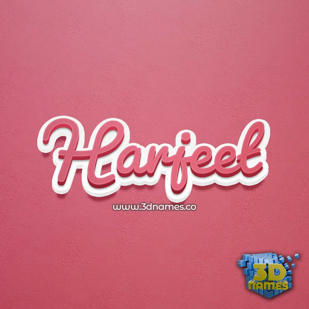 harjeet in Red Scribble style - 3D name wallpaper