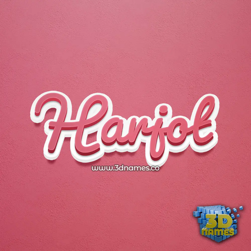 harjot in Red Scribble style - 3D name wallpaper