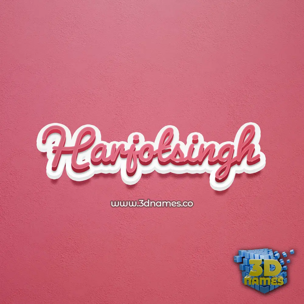 harjotsingh in Red Scribble style - 3D name wallpaper