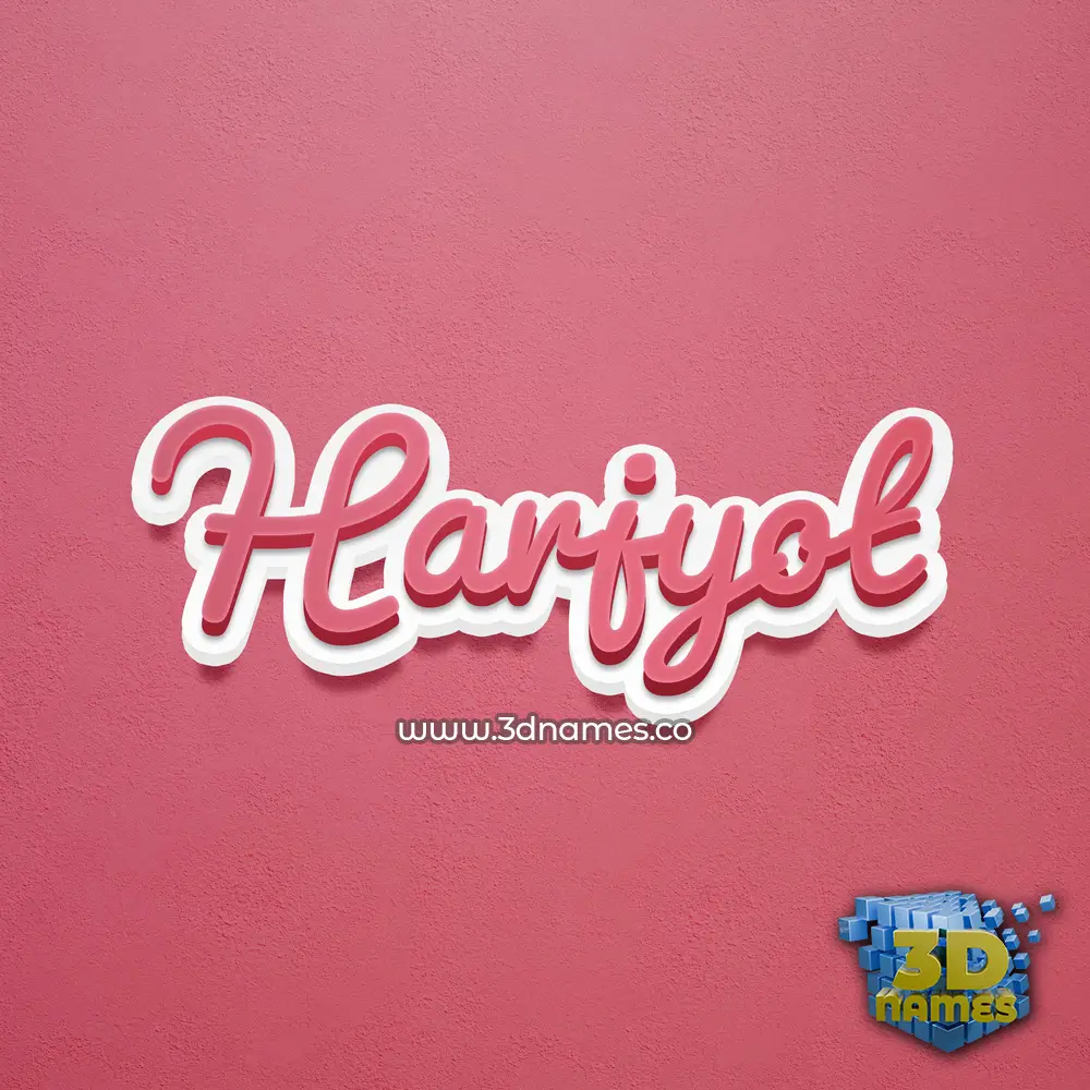 harjyot in Red Scribble style - 3D name wallpaper