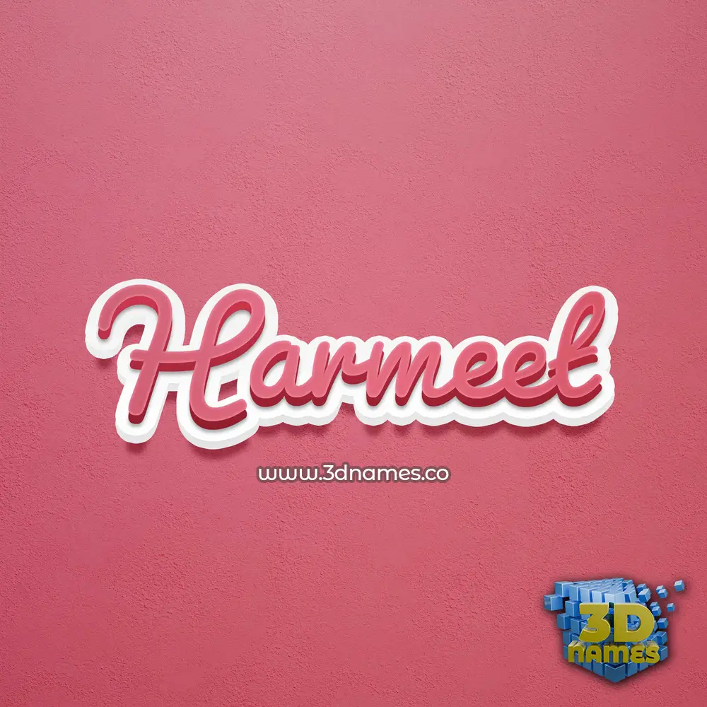 harmeet in Red Scribble style - 3D name wallpaper
