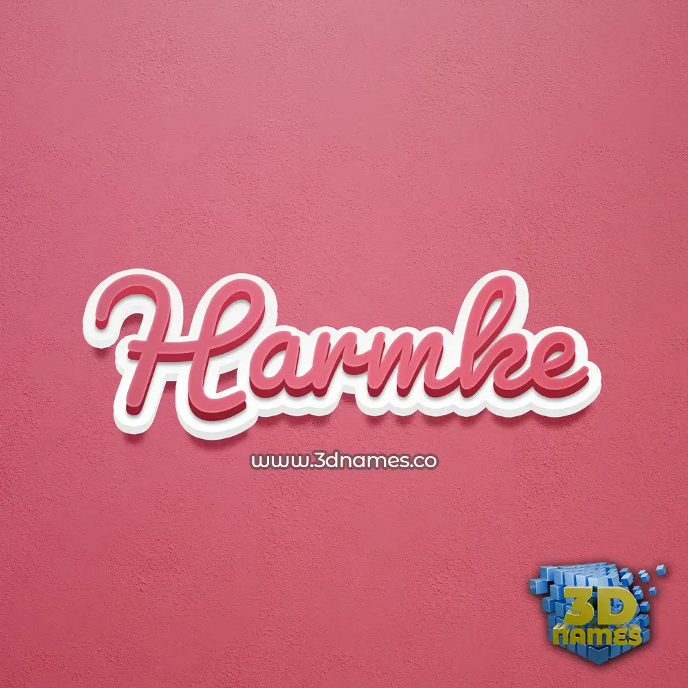 harmke in Red Scribble style - 3D name wallpaper