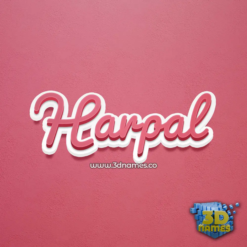 harpal in Red Scribble style - 3D name wallpaper