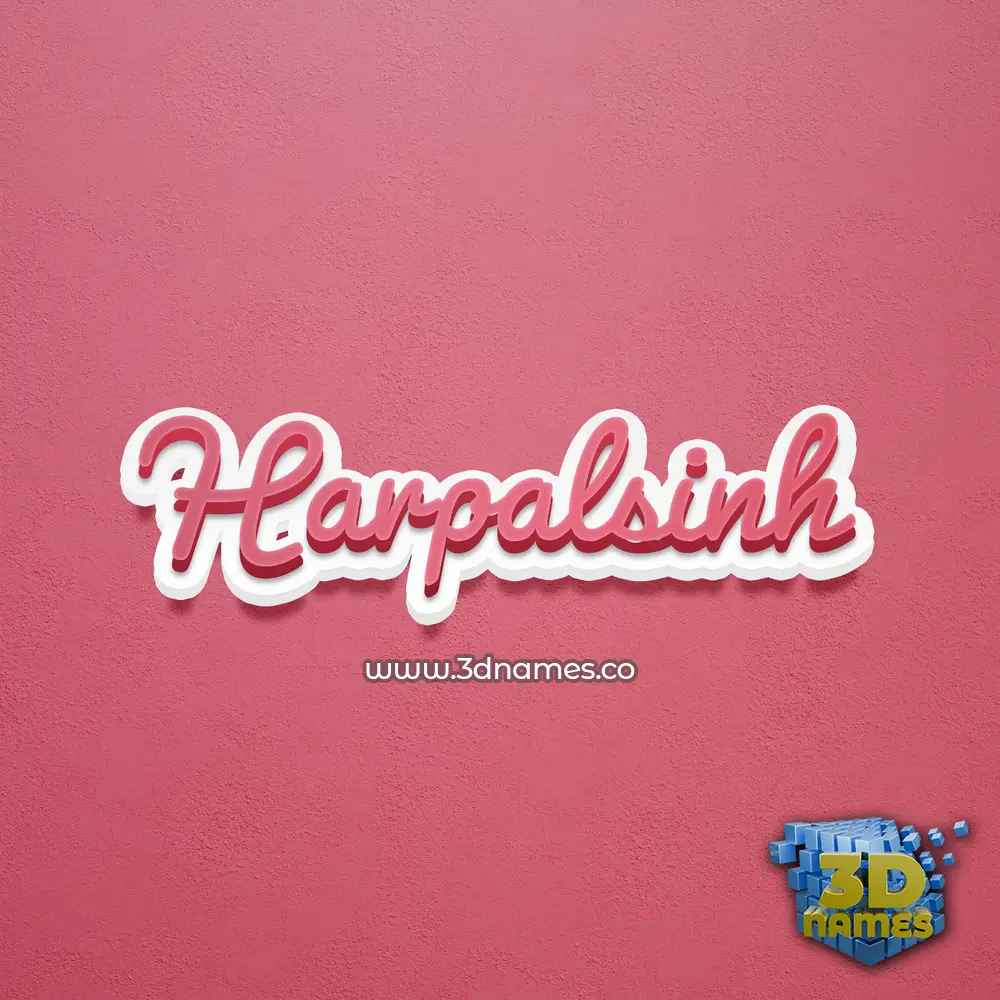 harpalsinh in Red Scribble style - 3D name wallpaper