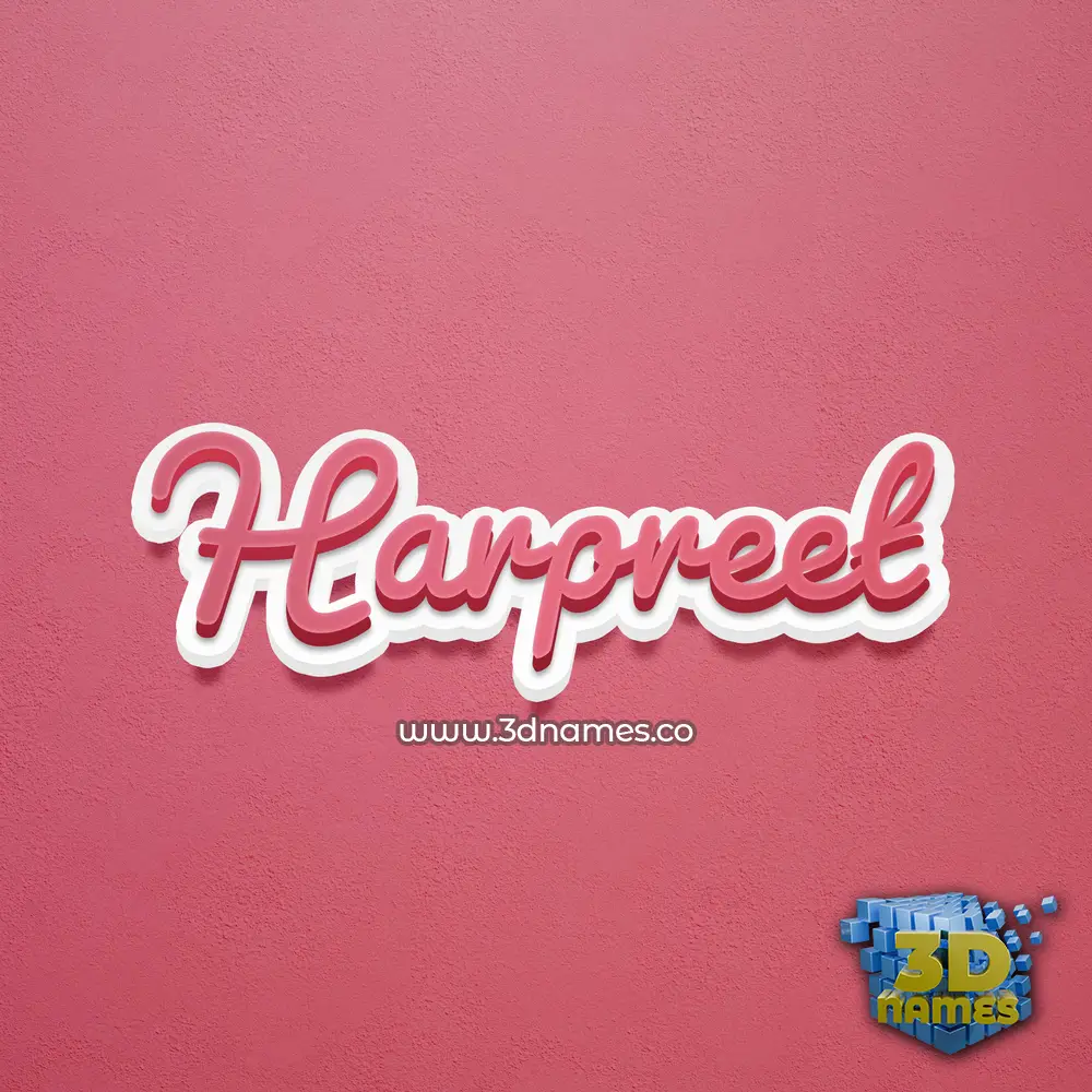 harpreet in Red Scribble style - 3D name wallpaper