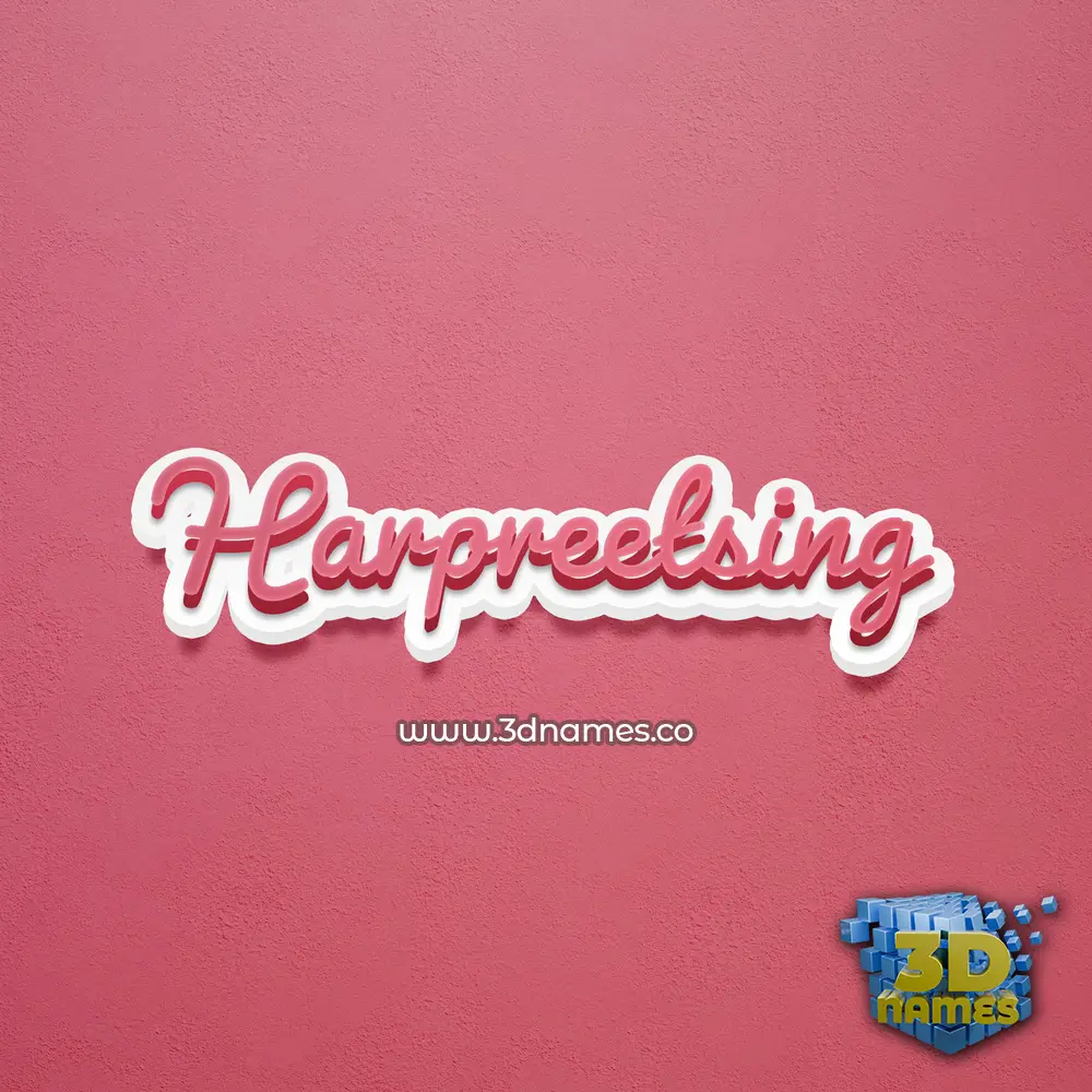 harpreetsing in Red Scribble style - 3D name wallpaper