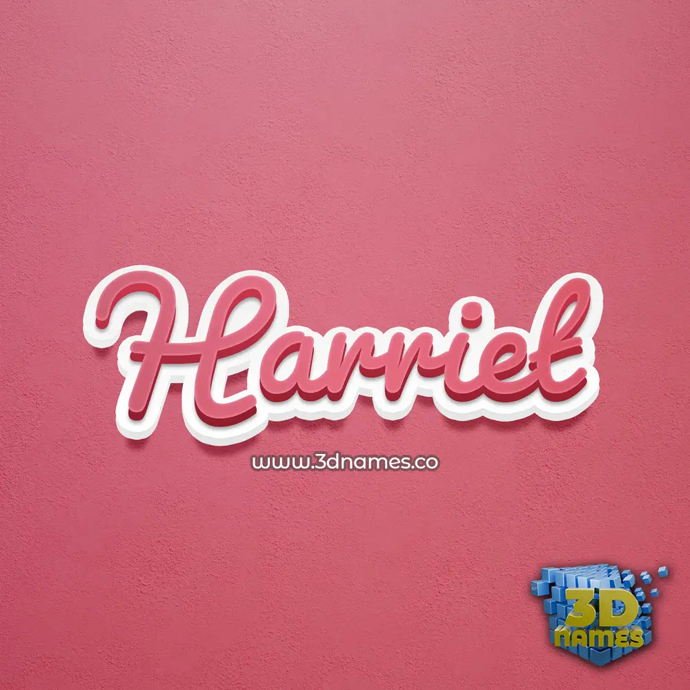 harriet in Red Scribble style - 3D name wallpaper