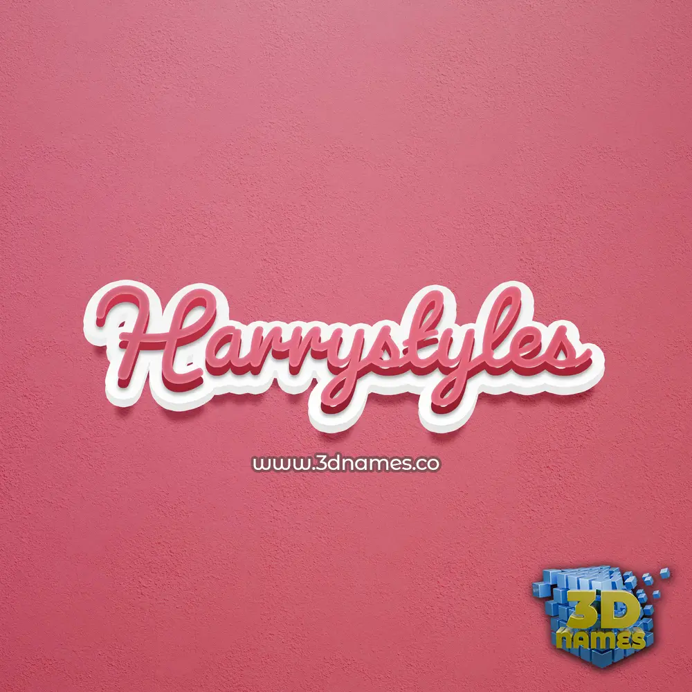 harrystyles in Red Scribble style - 3D name wallpaper